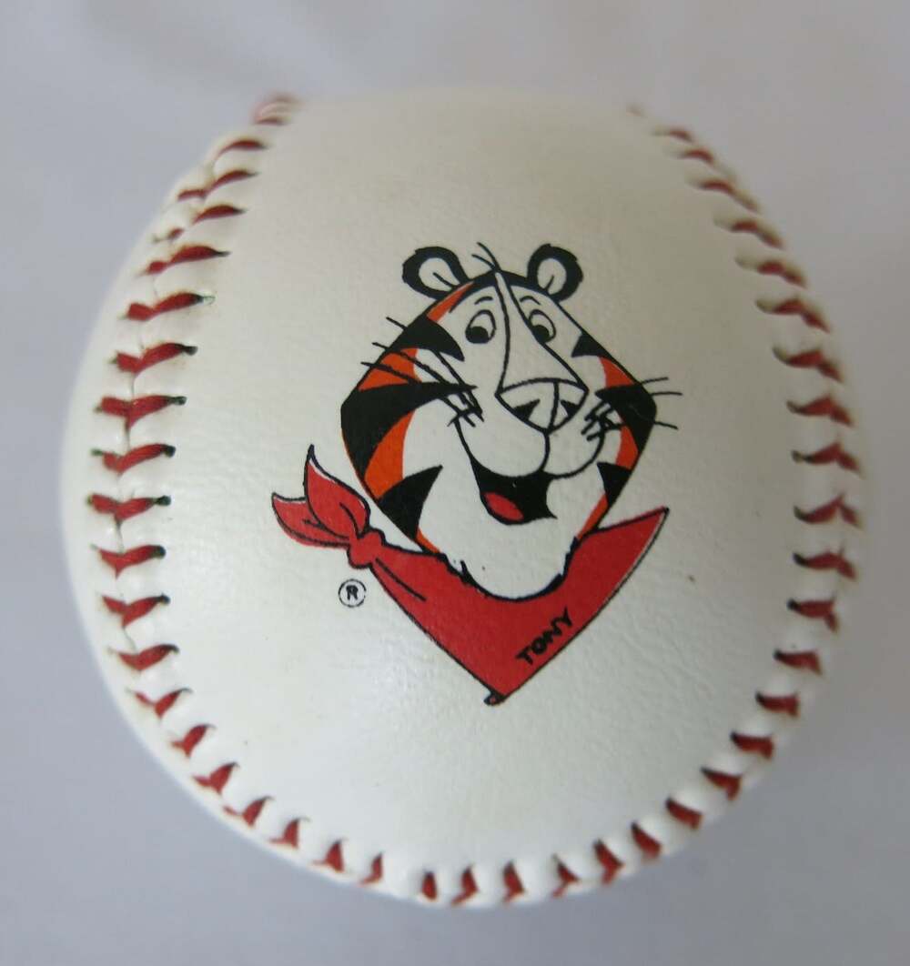 Vintage TONY THE TIGER Frosted Flakes Baseball 1990's Cereal Promo Kellogg